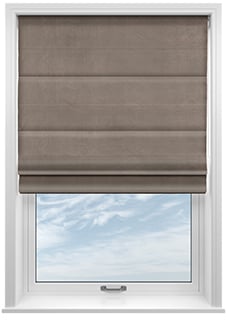 Ultra Luxe Velvet, Warm Brown - Motorised Roman Blind